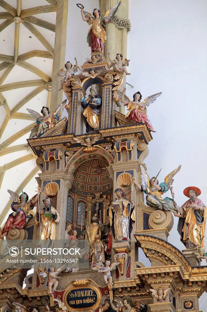 Germany, Bavaria, Augsburg, St Ulrich and St Afra Church, interior,.