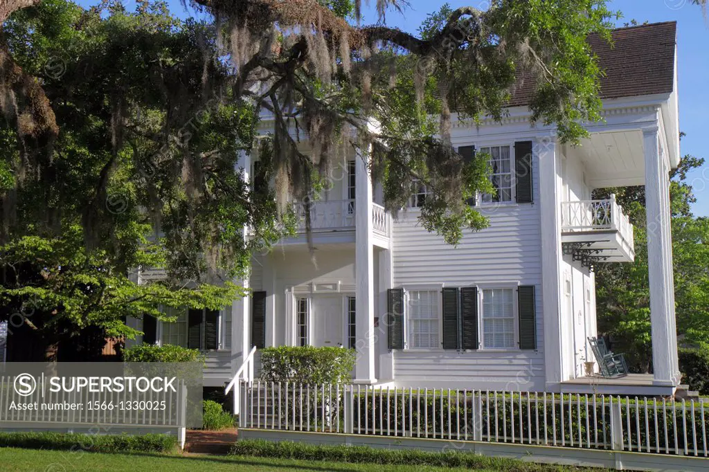 Florida, Monticello, Wirick Simmons House, Heritage, exterior, rocking chairs, Architectural style Greek Revival,.
