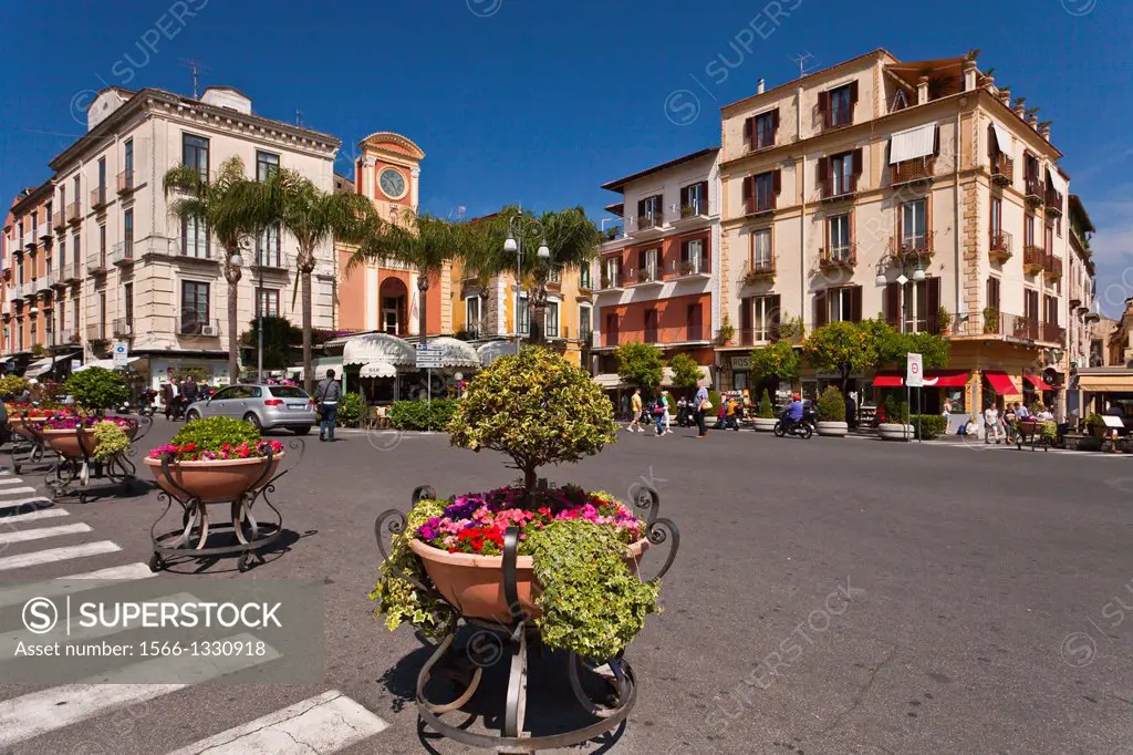 Streets and buildings in Sorrento, Campania, Italy