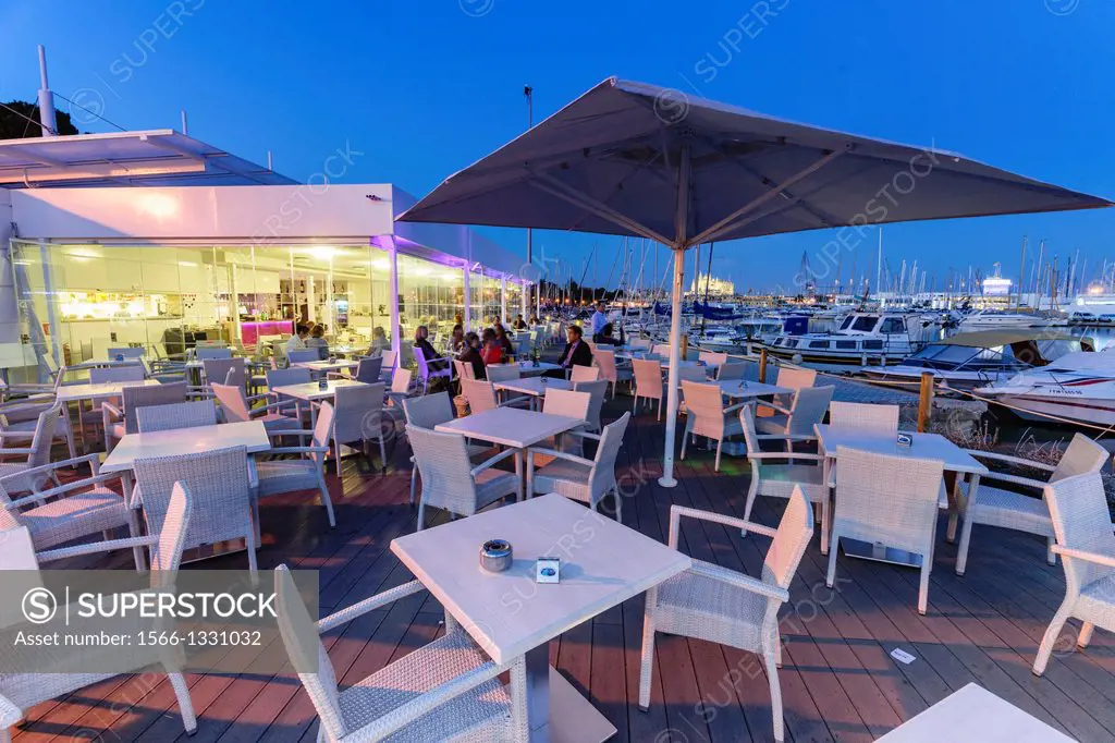 bar restaurant Darsena, Paseo Maritimo, Palma, Majorca, Balearic Islands, Spain