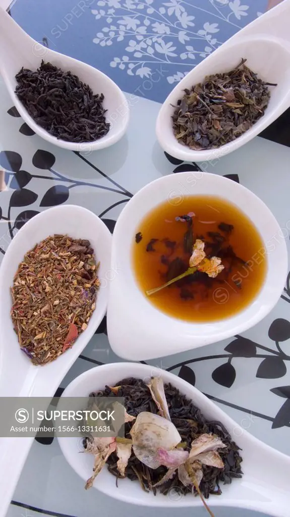 Tea, green tea, black tea, rooibos, black tea with jasmine