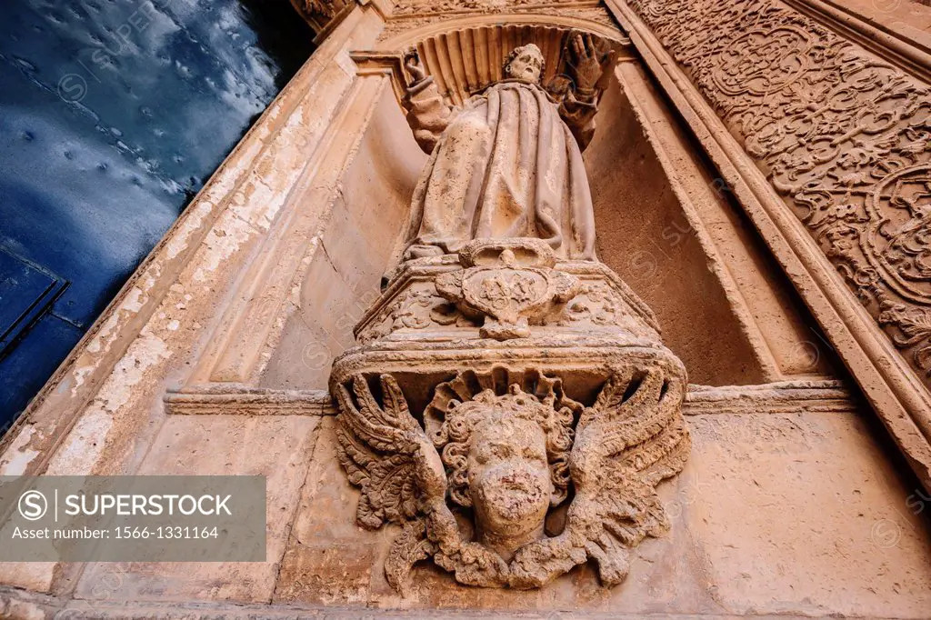main facade, Sant Francesc. XIII.Palma century, Balearic Mallorca.Islas. Spain.