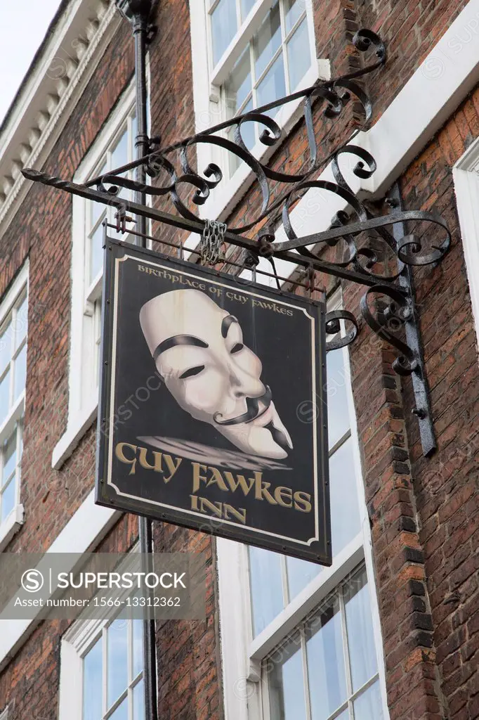 Guy Fawkes Inn Sign; York; England; UK.