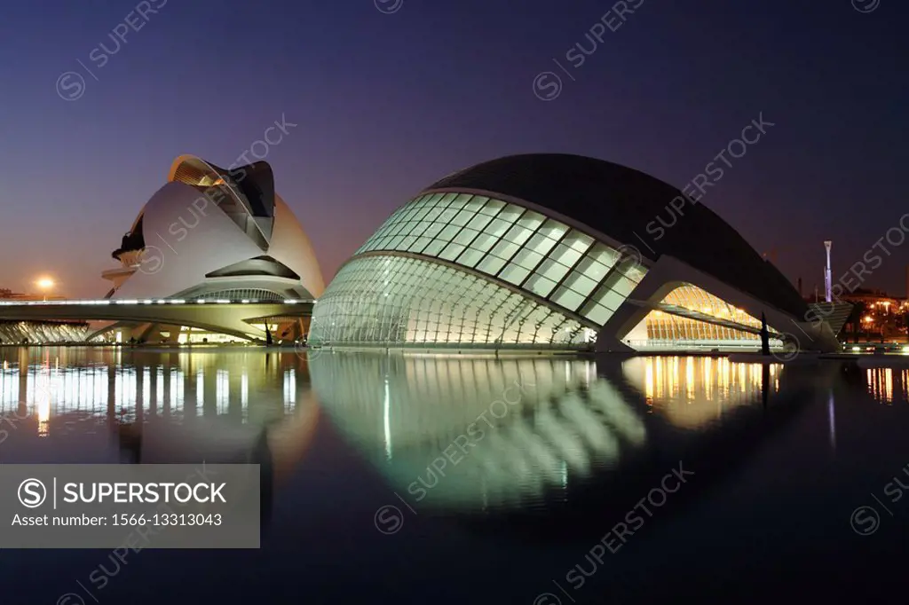 The Hemisferic and Palau de las Arts, City of Arts and Sciences, Valencia, Spain