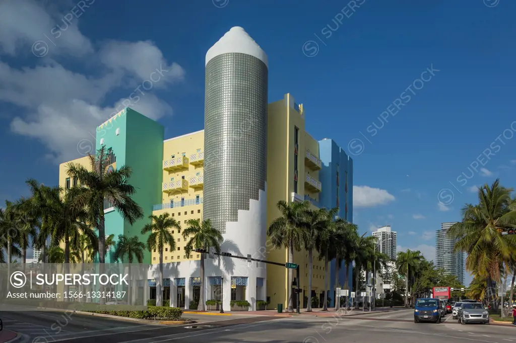 ART DECO STYLE BUILDING 404 WASHINGTON AVENUE SOUTH BEACH MIAMI BEACH FLORIDA USA.