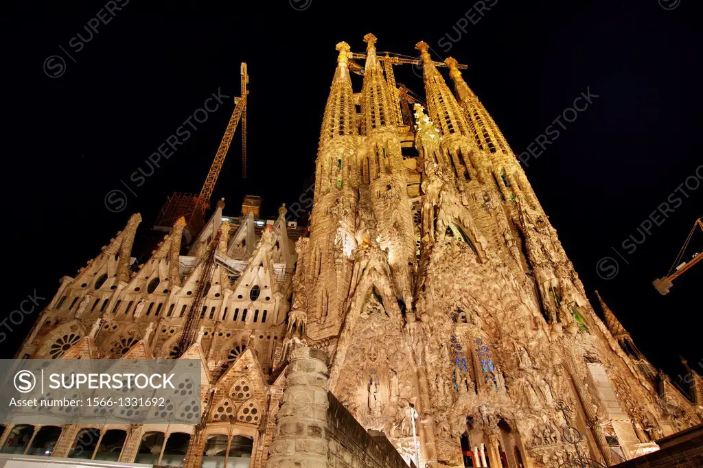 Sagrada Familia, by Antoni Gaudi­. Barcelona.
