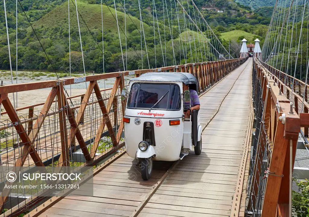 Puente de Occidente (Bridge of the West), Cauca River, Santa Fe de Antioquia, Antioquia department, Colombia