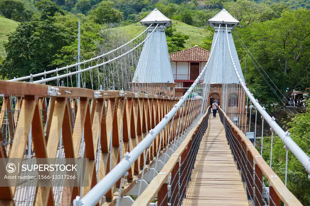 Puente de Occidente (Bridge of the West), Cauca River, Santa Fe de Antioquia, Antioquia department, Colombia