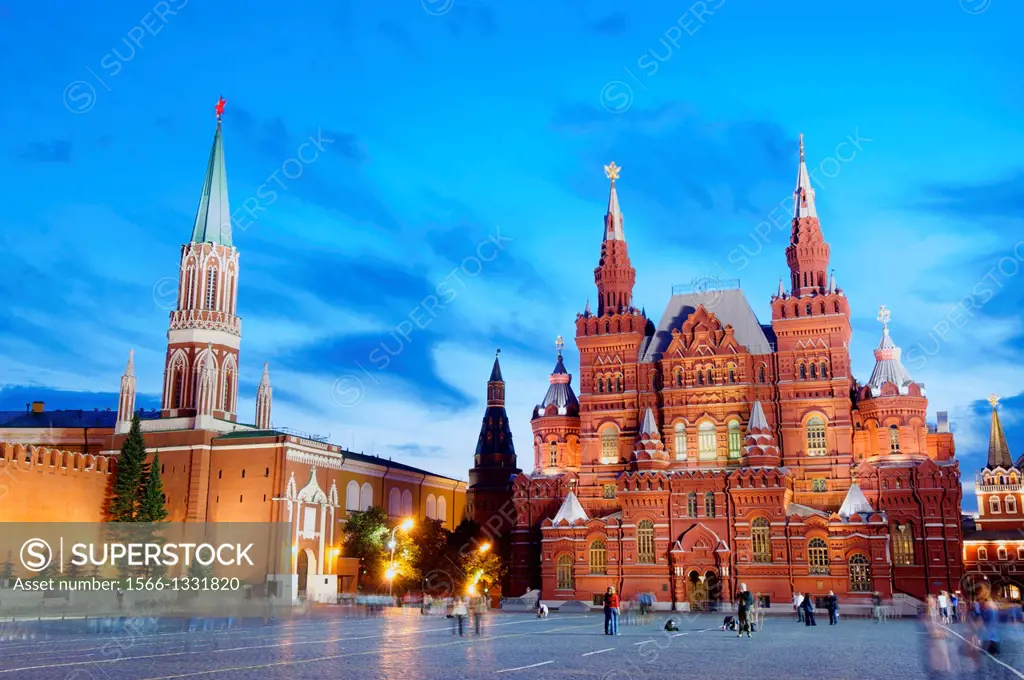 State History Museum in Red Square, Moscow, Russia.