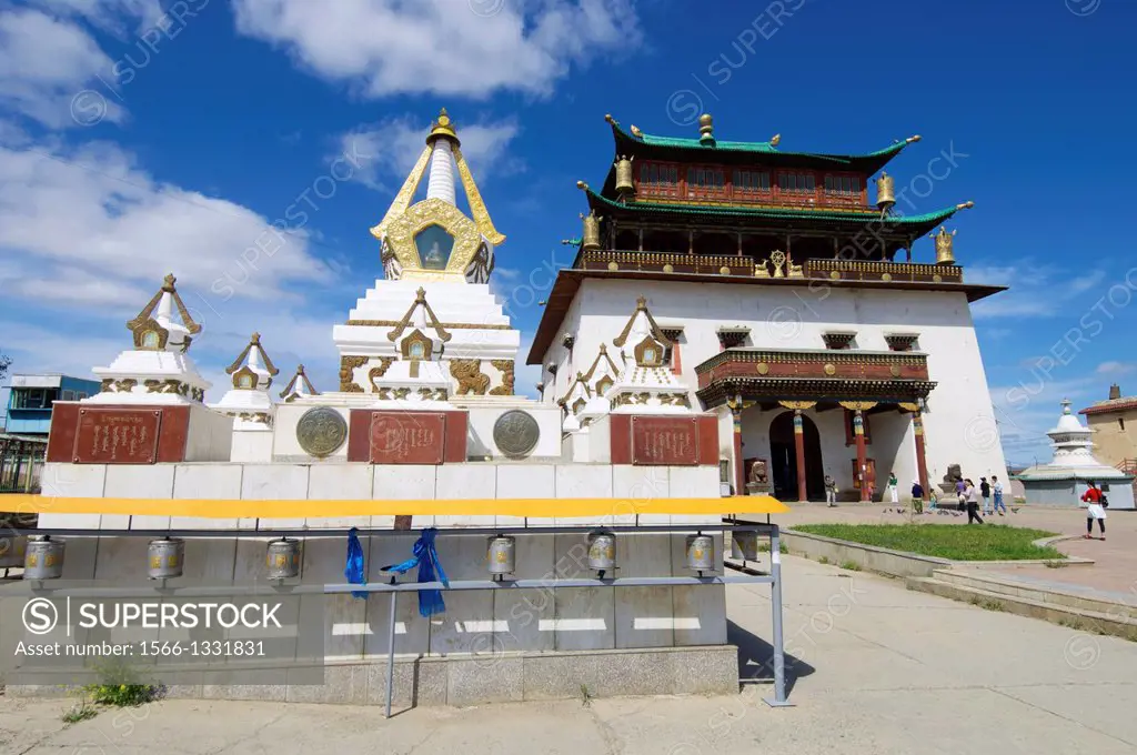 Bodhisattva Chenrezig Temple in Gandantegchenling Monastery, Ulan Bator, Mongolia.