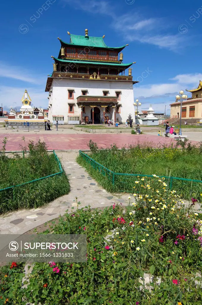 Bodhisattva Chenrezig Temple in Gandantegchenling Monastery, Ulan Bator, Mongolia.