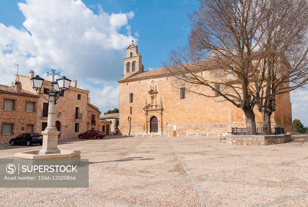 San Juan Bautista Church, Alarcón, Cuenca province, Castile la Mancha, Spain. Historic and Artistic Heritage.