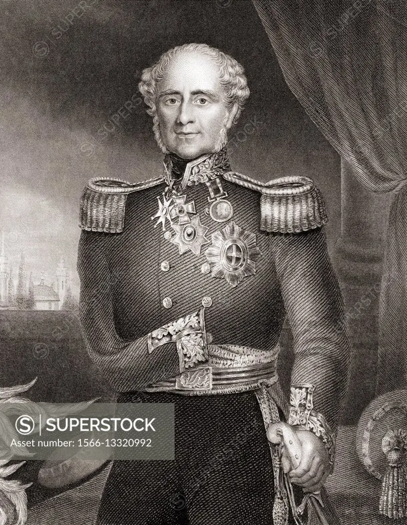 Fitzroy James Henry Somerset, 1st Baron Raglan, Lord Raglan, 1788-1855. English soldier and commander in chief during the crimean war. 19th century pr...