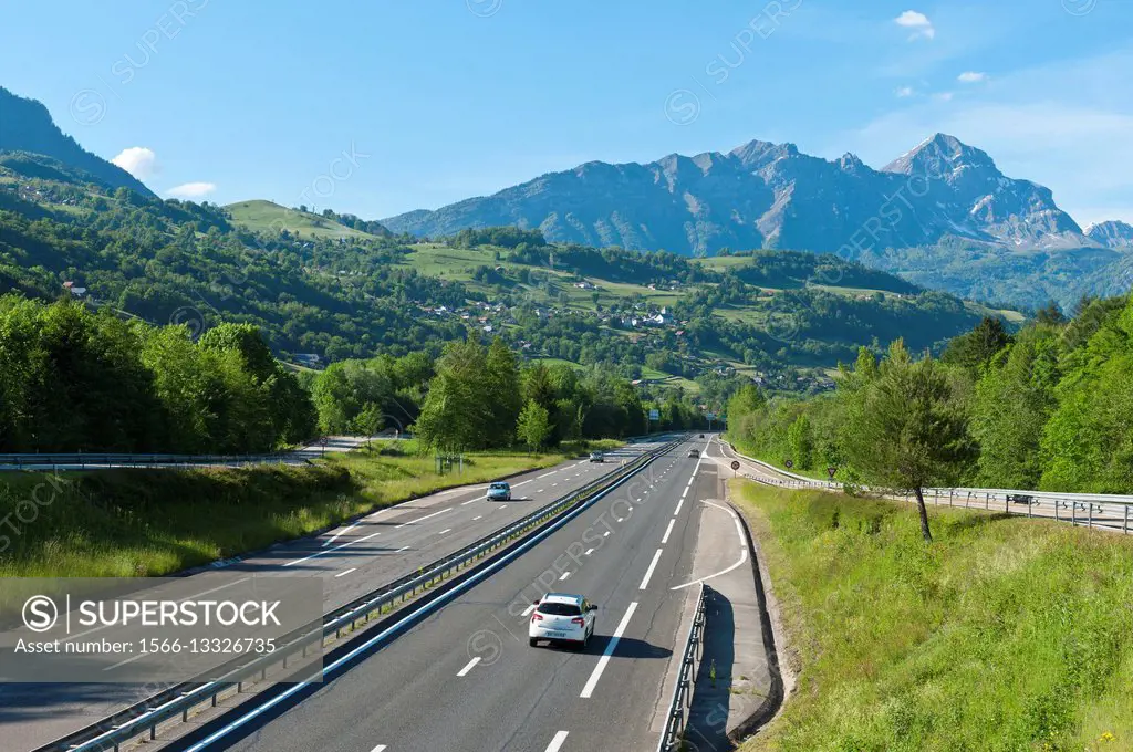 Highway, Val D´Arly, Savoie, France, Europe.