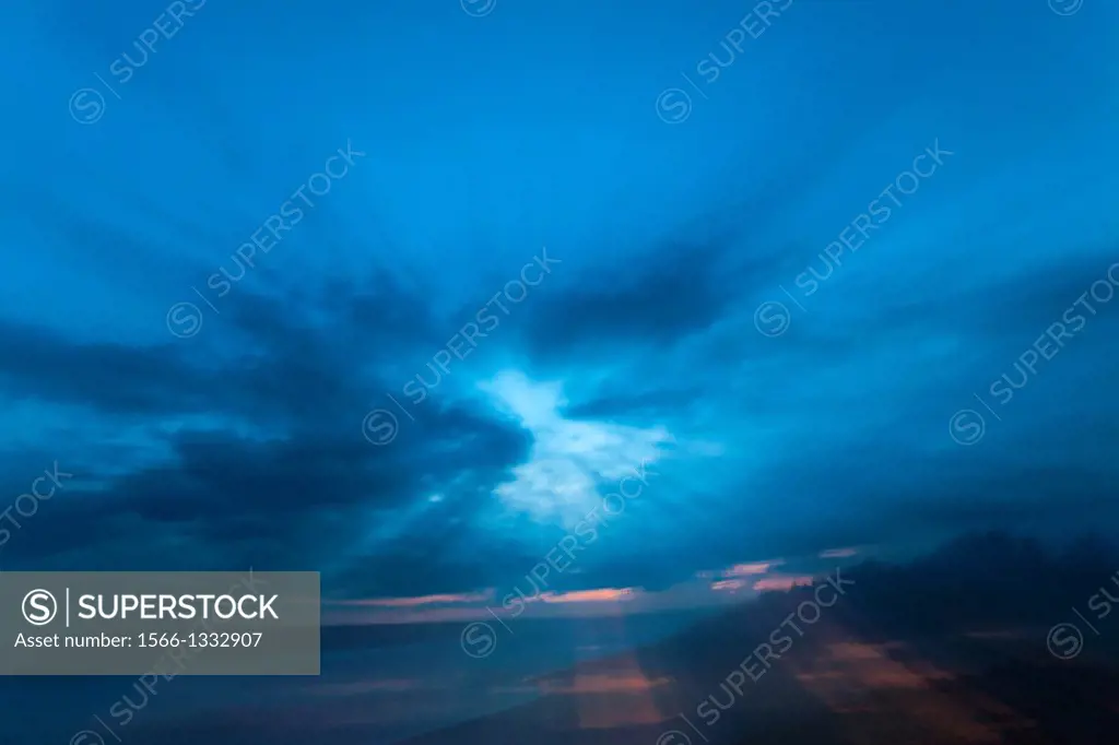 Guatemala, blurred motion sunset