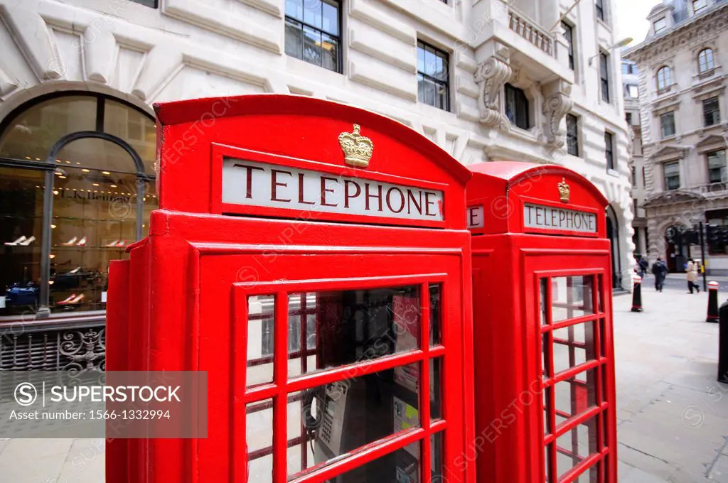 England, London, Red Telephone Box.