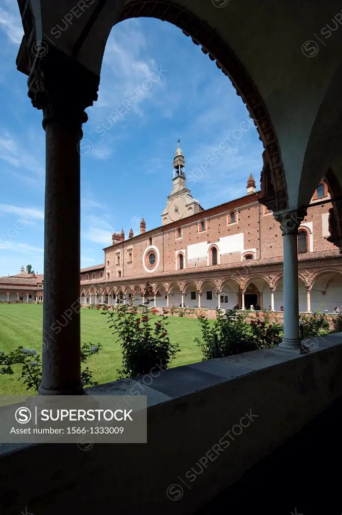 Italy, Lombardy, Certosa di Pavia, Carthusian Monastery of Pavia.