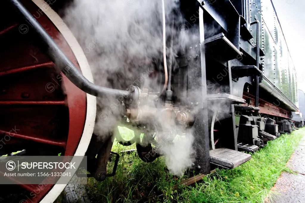 Italy, Lombardy, Vintage Steam Train.