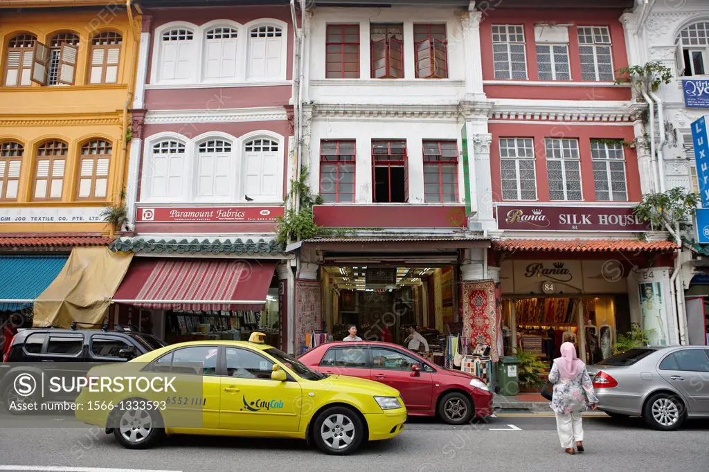 Traditional shophouses on Arab Street, Singapore.