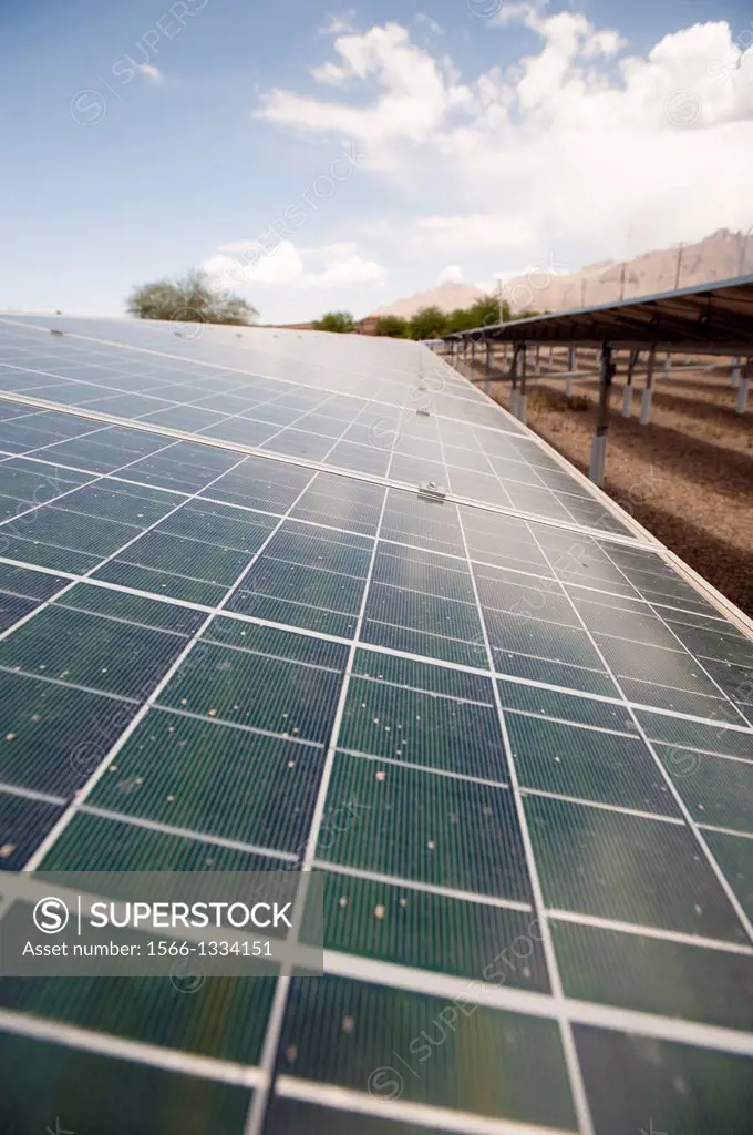 Solar electric panels in Tucson Arizona USA