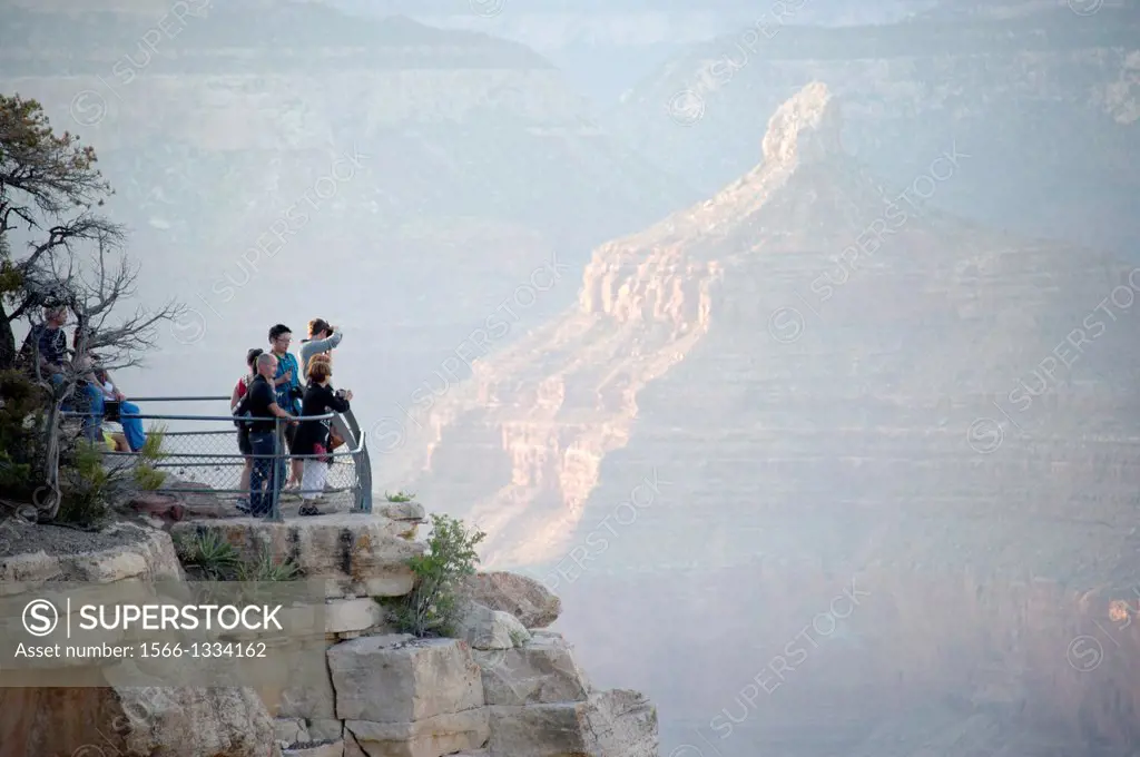 Tourists Observing Grand Canyon.