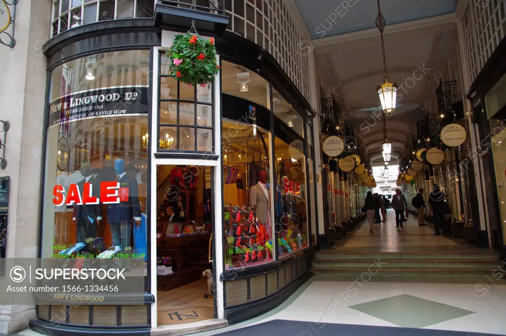 Piccadilly Arcade in Jermyn Street Mayfair district London England Britain UK Europe.