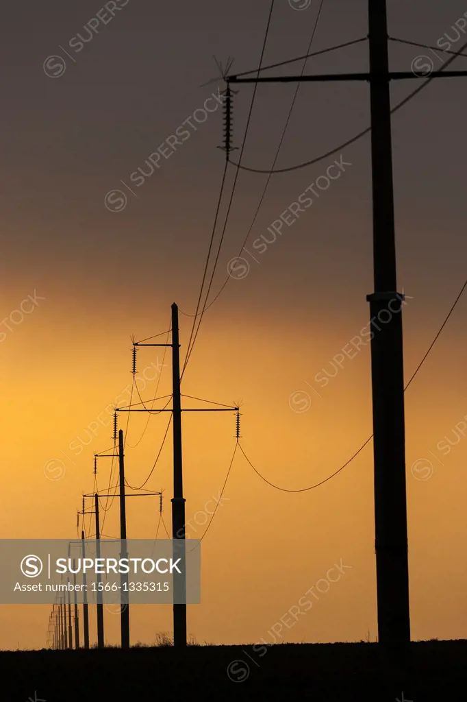 Power lines in Romania. europe, eastern europe, romania, october.