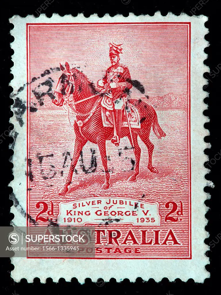 King George V, postage stamp, Australia, 1935