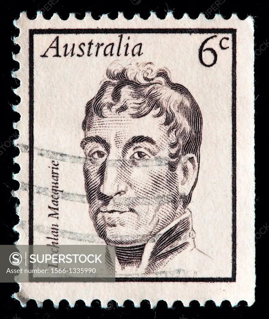 Lachlan Macquarie, postage stamp, Australia, 1970