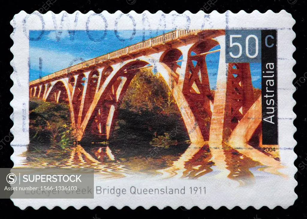 Lockyer Creek Bridge Queensland 1911, postage stamp, Australia, 2004