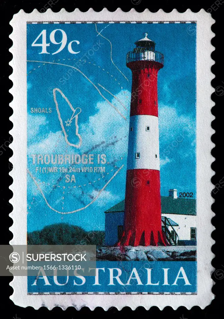 Troubridge Island, Lighthouse, postage stamp, Australia, 2002