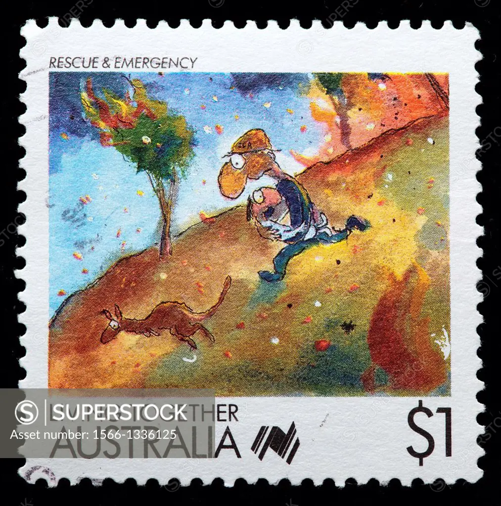 Resque and emergency, Living together, postage stamp, Australia, 1988