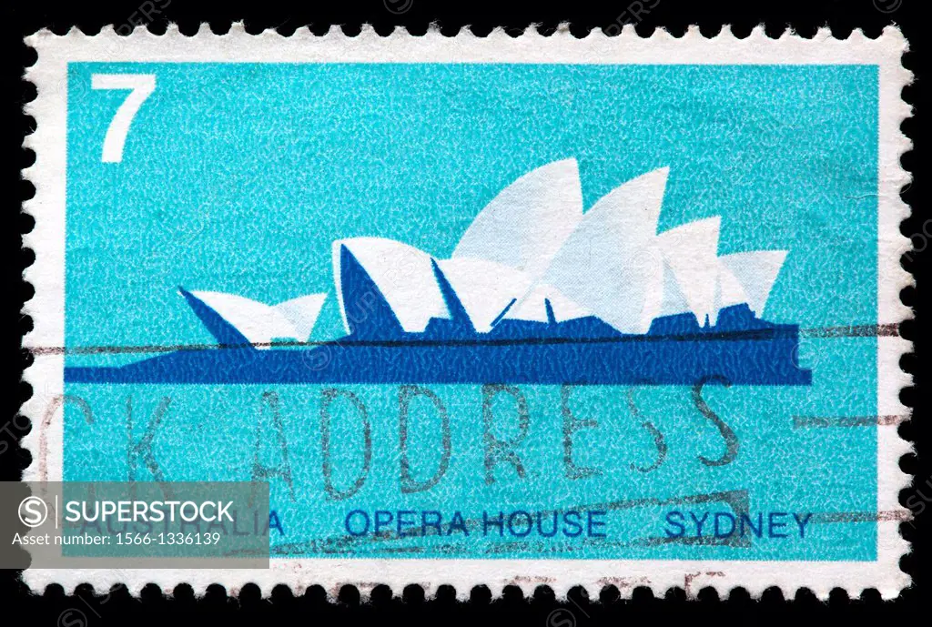 Sydney opera house, postage stamp, Australia
