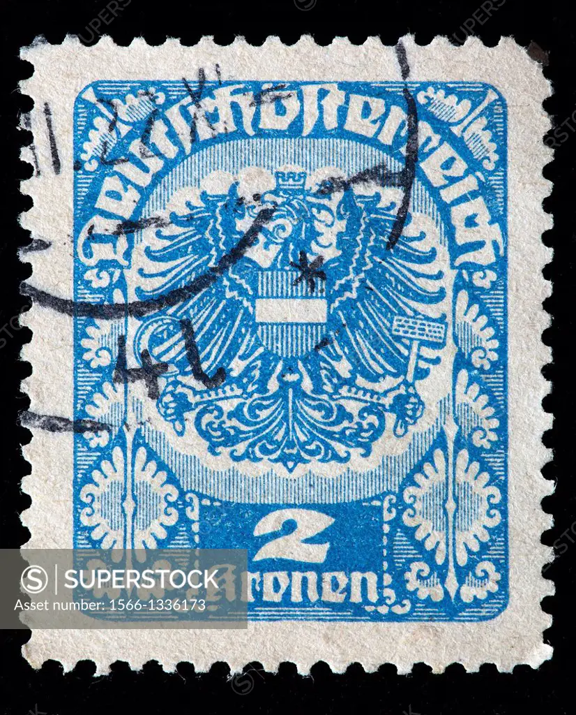 2 kronen postage stamp, Austria, 1920
