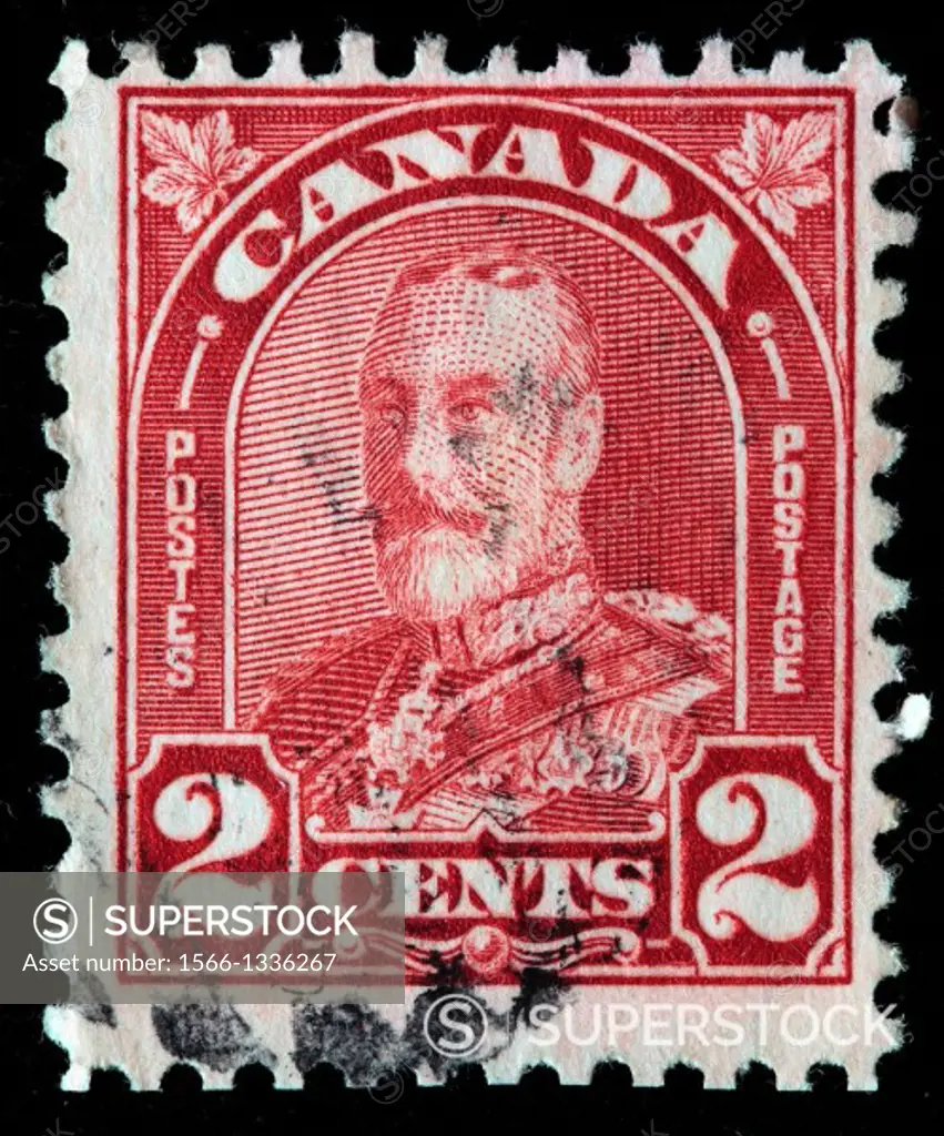 King George V, postage stamp, Canada, 1928