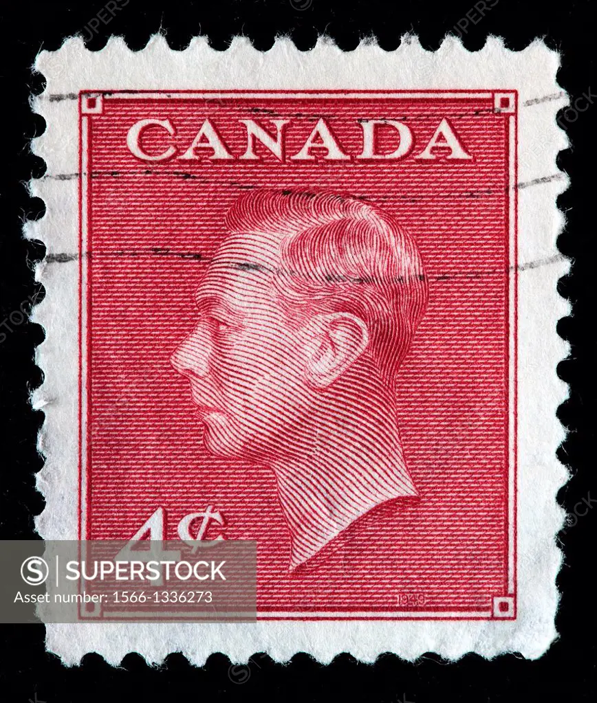 King George VI, postage stamp, Canada, 1949