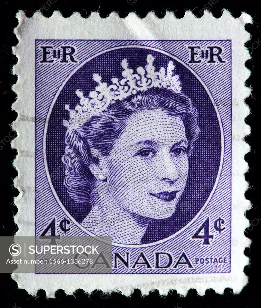 Queen Elizabeth II, postage stamp, Canada, 1954