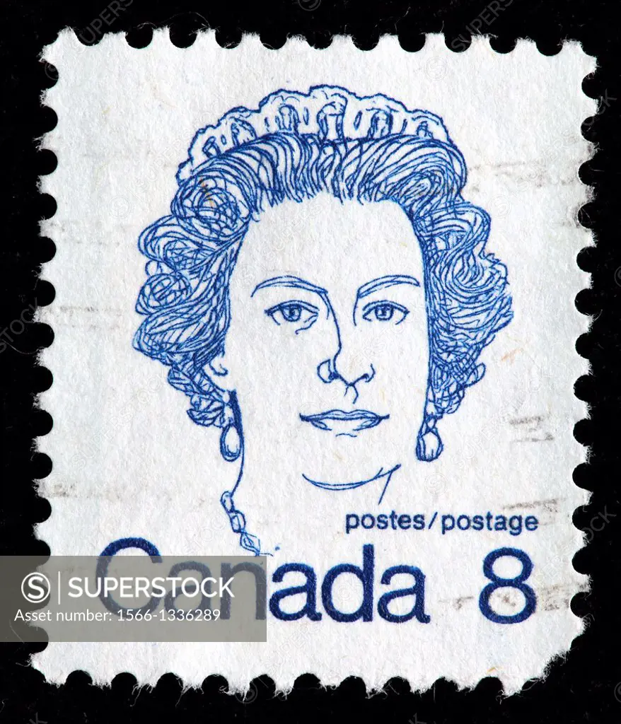 Queen Elizabeth II, postage stamp, Canada, 1972