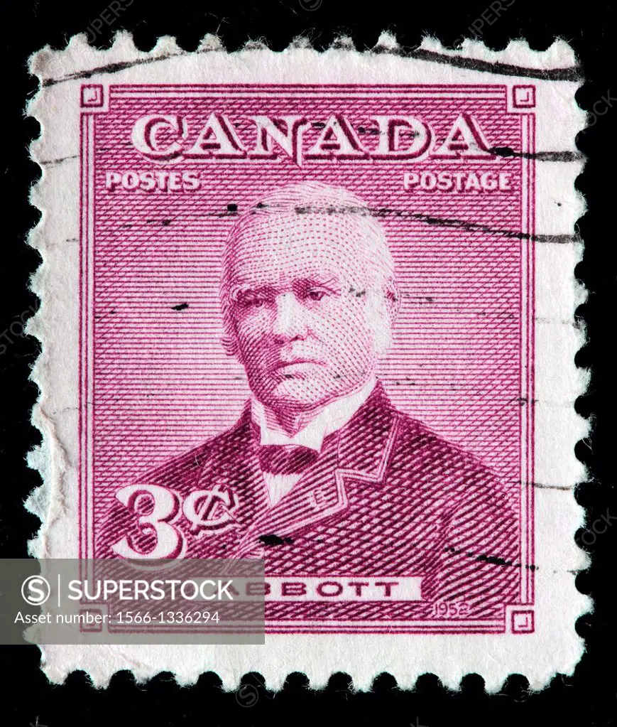 Sir John Abbott, postage stamp, Canada, 1952