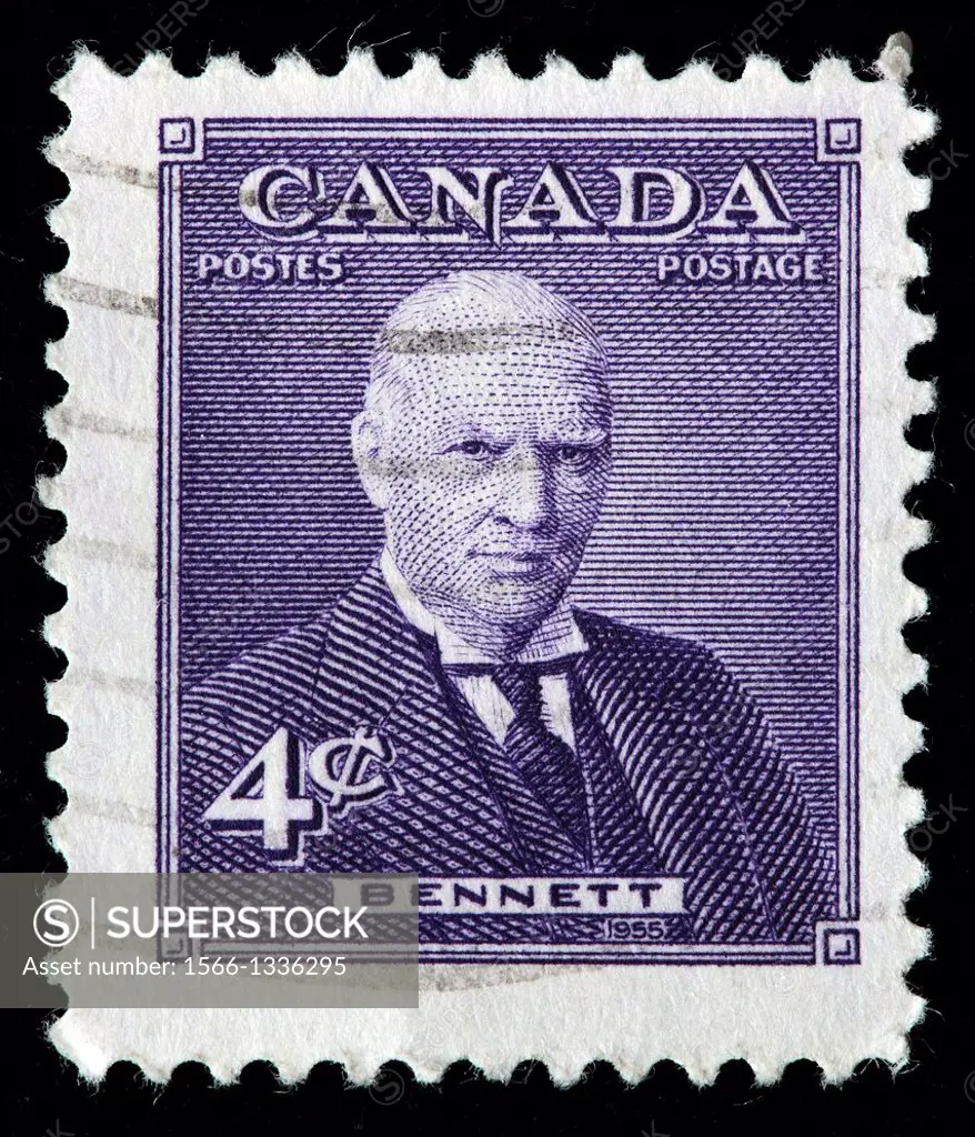 Richard Bedford Bennett, postage stamp, Canada, 1955