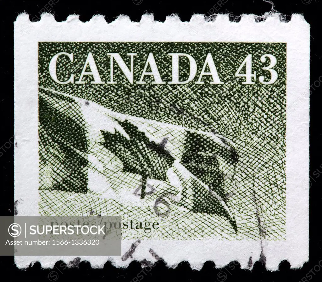 National flag, postage stamp, Canada, 1989