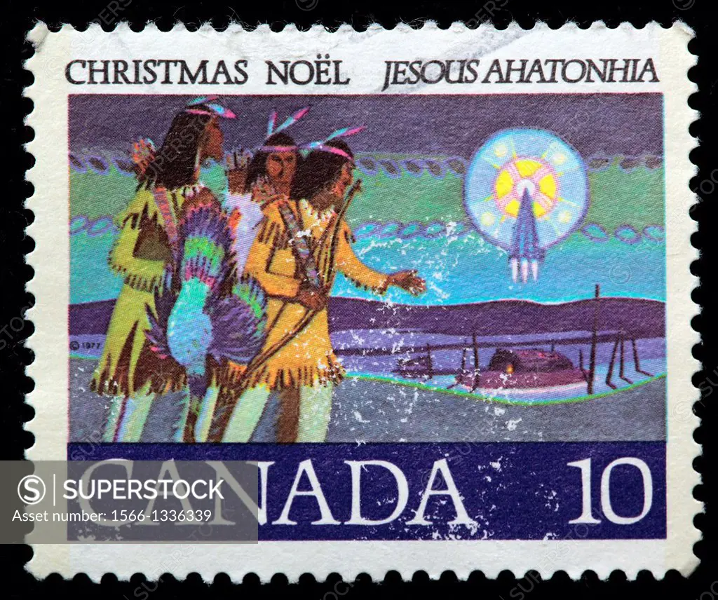 Christmas, postage stamp, Canada, 1977