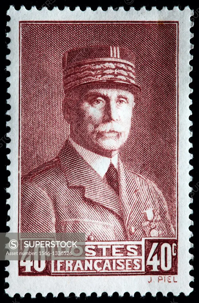 Marshal Petain, postage stamp, France, 1941