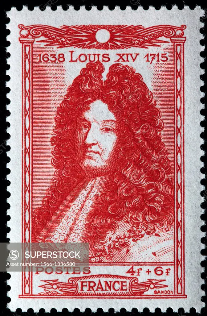 King Louis XIV, postage stamp, France, 1944