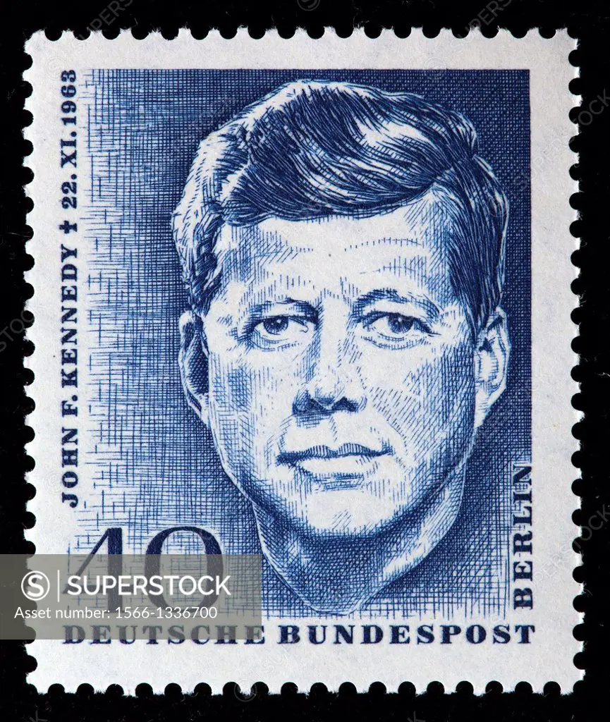 John F Kennedy, postage stamp, Germany, 1963