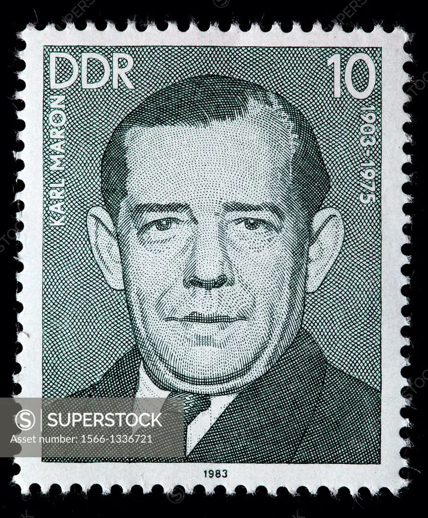 Karl Maron, postage stamp, Germany, 1983