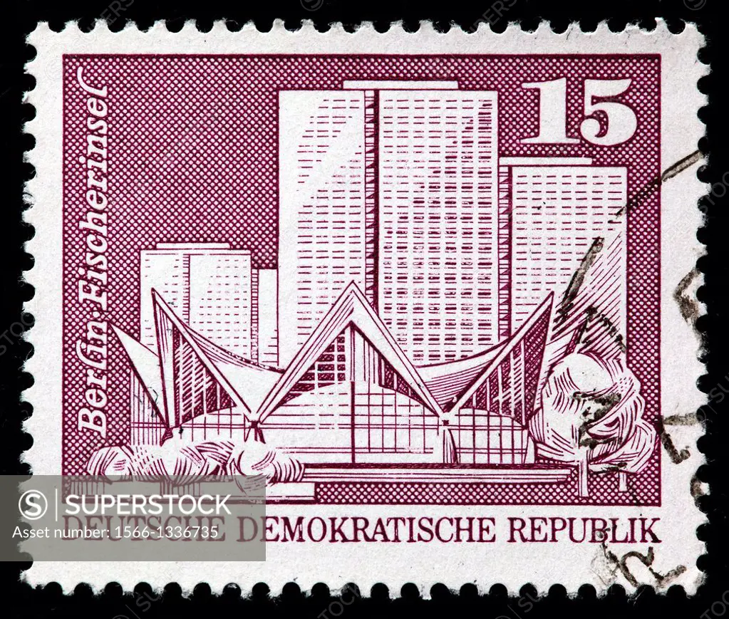 Fishermans Island, Berlin, postage stamp, Germany, 1973