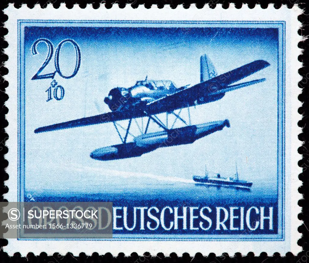 Sea raider, postage stamp, Germany, 1944