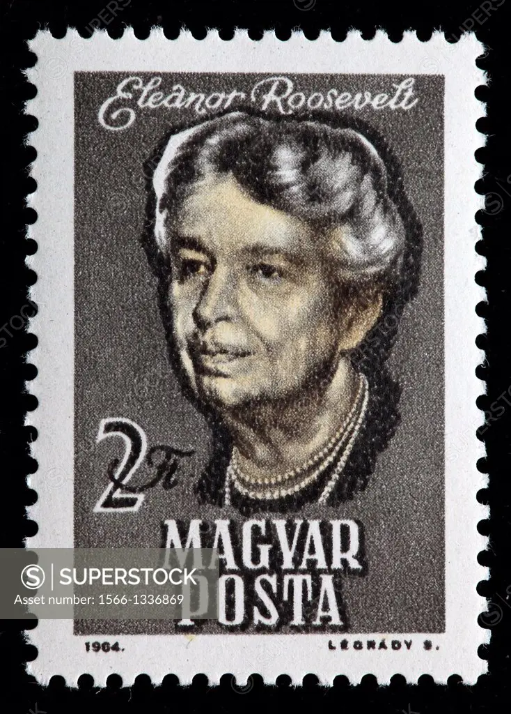 Eleanor Roosevelt, postage stamp, Hungary, 1964