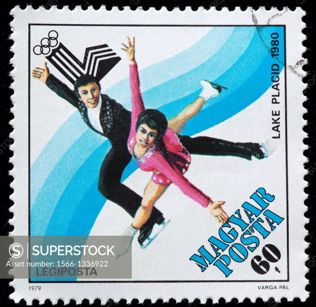 Winter Olympic Games, Lake Placid, postage stamp, Hungary, 1979